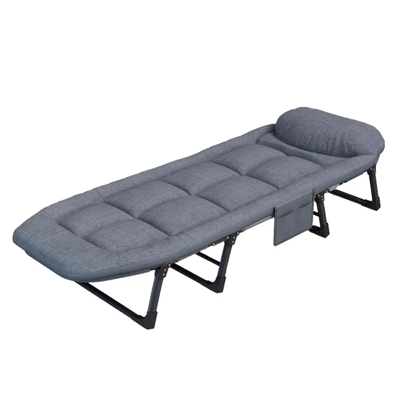 Cama plegable para oficina, artefacto individual para almuerzo, cama pequeña reclinable, cama de campamento portátil para escolta de hospital