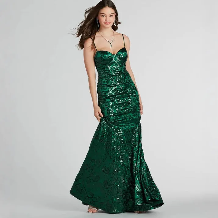 

Sexy Suspender Sequin Dress Fashionable Versatile Long Dress 2025 Autumn And Winter New Product Fashion Temperament Retro Women'