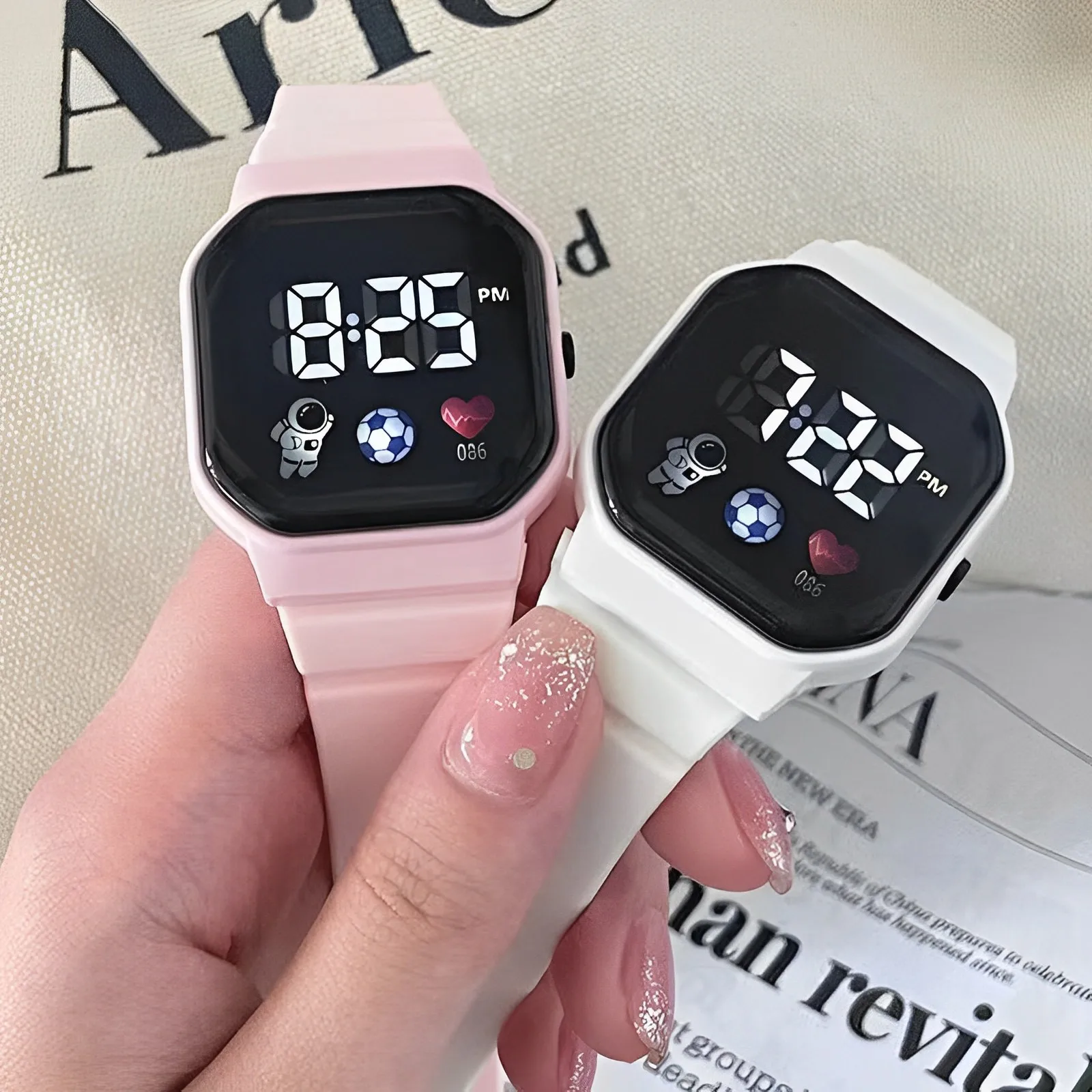 New Fashion Couple Watches Children's LED Digital Watch Boy Girls Kids Sports Waterproof Watches Student Electronic Wristwatches