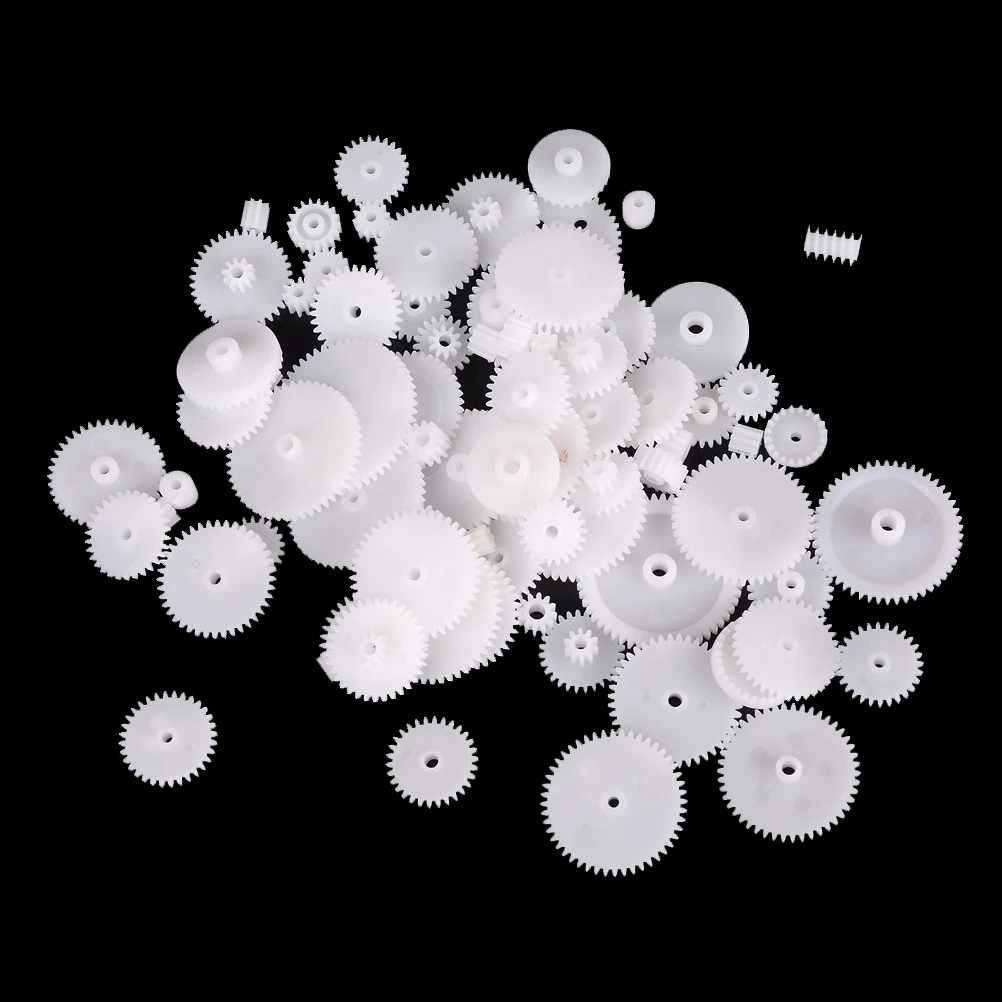 58Pcs 58 styles Plastic All Module 05 Robot Parts Reduction Gear Bag Toothed Wheels WSFS Gears DIY Motor Gear Accessories