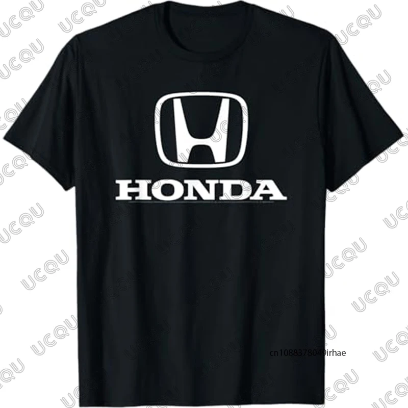 Новая летняя мужская и женская хлопковая футболка с принтом Honda, простые мотоциклетные футболки с короткими рукавами, уличные повседневные уличные топы