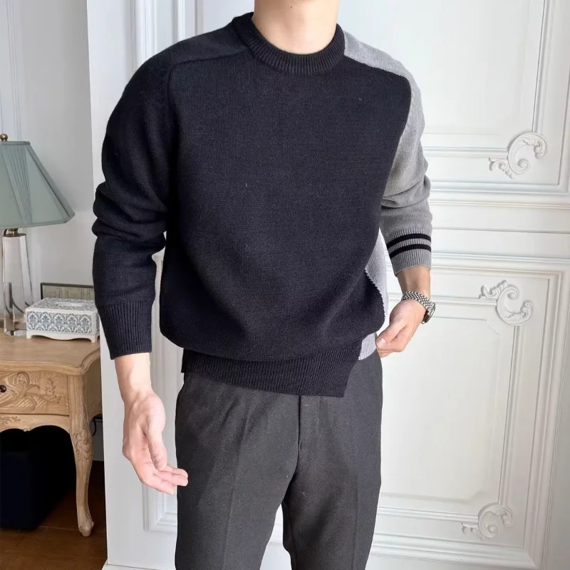 الخريف تنوعا طويلة الأكمام جولة الرقبة أزياء جديدة مريحة سترة الساخن بيع شعبية ملابس رجالية جديدة #1