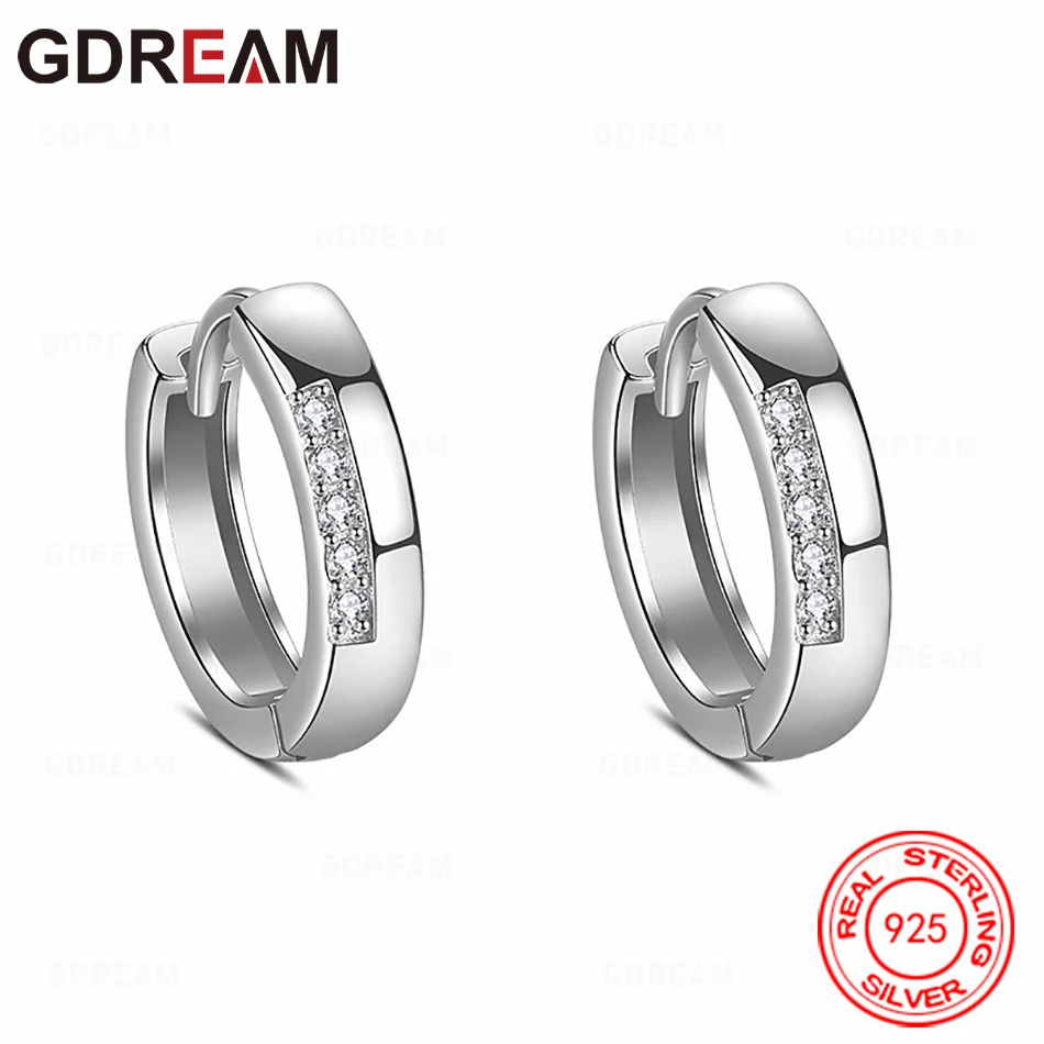 

GDREAM 925 Sterling Silver Zirconia Round Clip-On Earrings For Women - Vintage Style, Unique Accessories, Gifts, And Jewelry