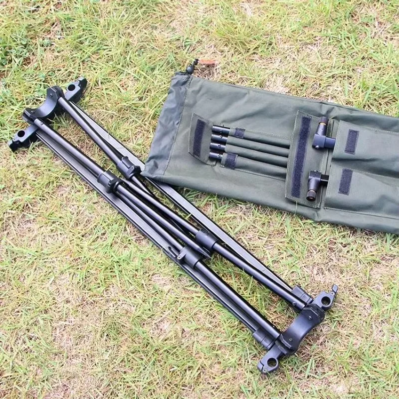 

NEW OEM Stock 3 Rod Pod Aluminum Folding Carp Fishing Station Rod Pod