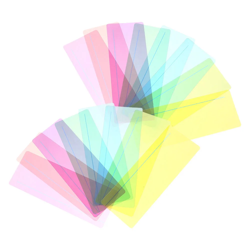 16Pcs Colored Reading Guide Strips Clear Overlays Bookmarks Student Highlight Strip Reading Tracking Marker Sentence Markers