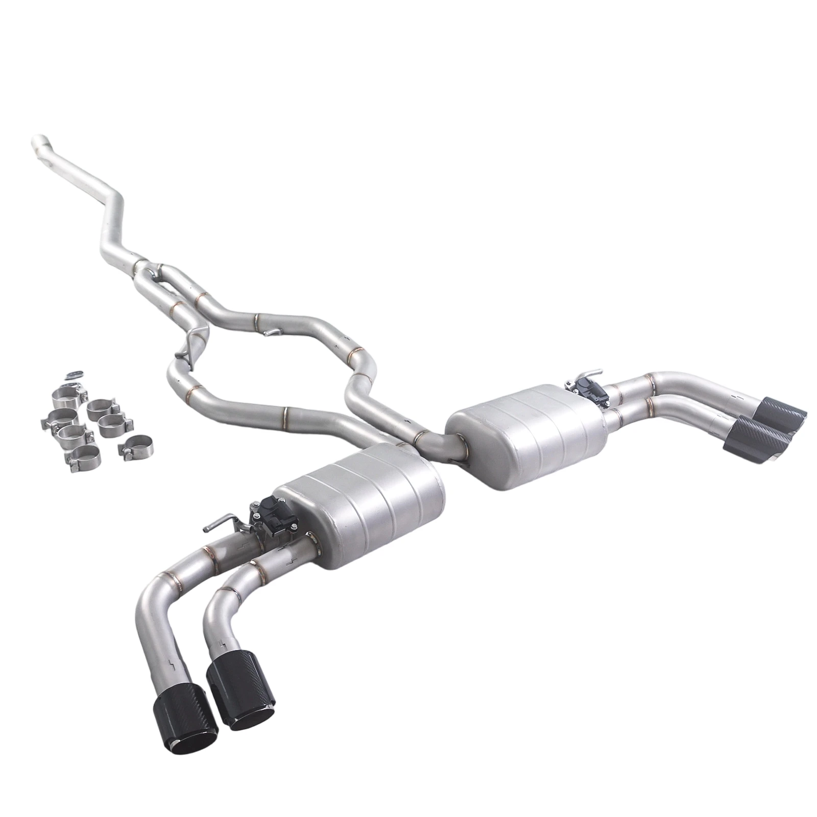 

GFC is applicable to the 304 stainless steel Catback with valve exhaust system of BMW X6 3.0T E71