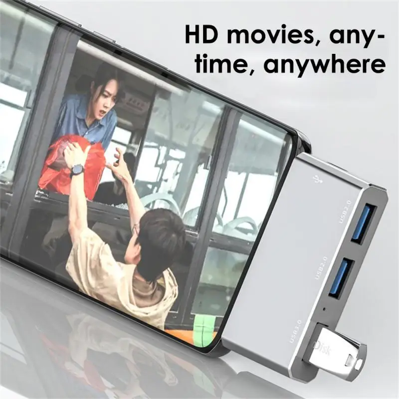 RYRA USB 3.0 Type C Hub 4 In 1 Multi -port Docking Station Splitter Mini Zinc Alloy USB 3.0 Hub High Speed Adapter For PC Laptop