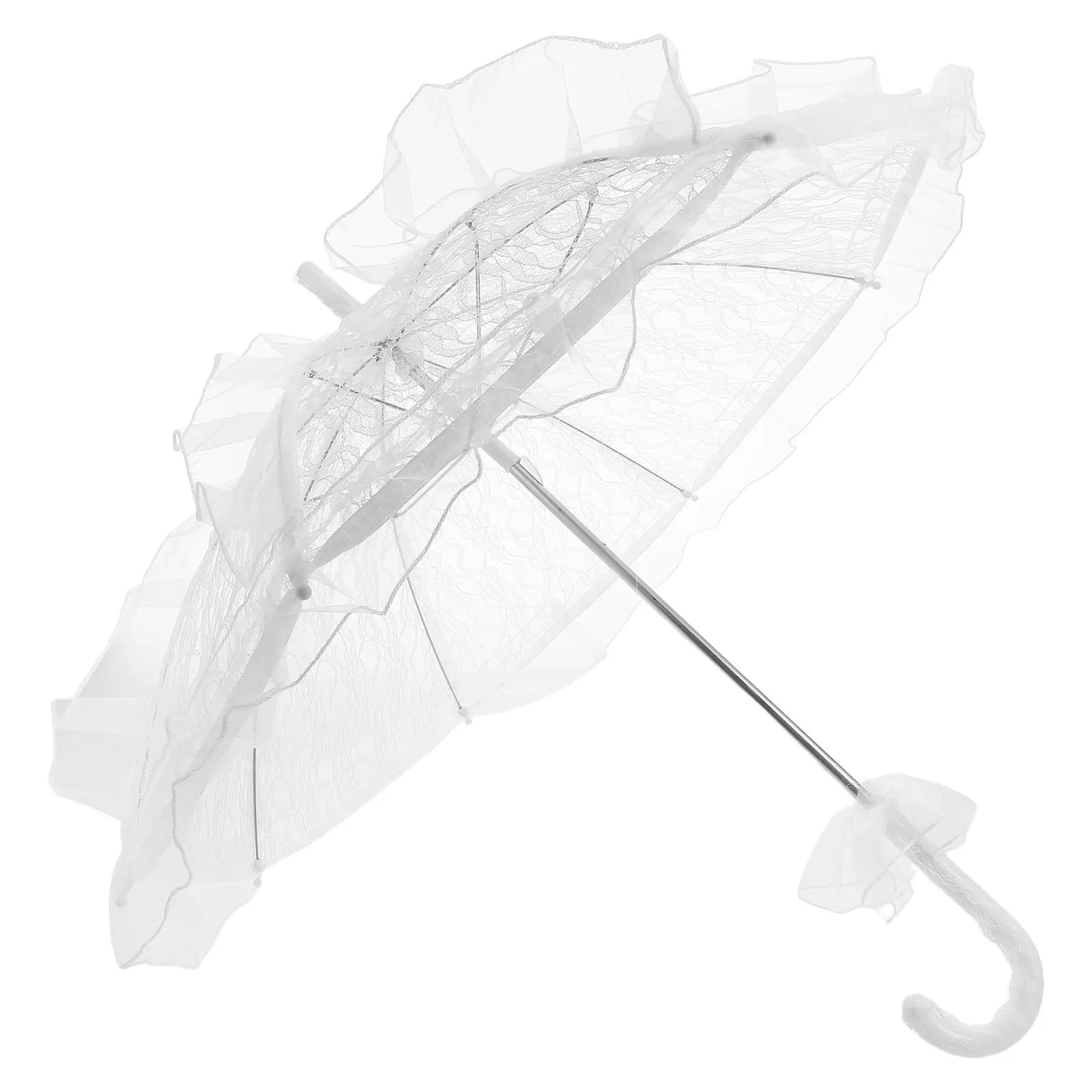 

Lace Umbrella Bridal Parasol Wedding Decoration Photo Prop Lightweight and Portable for Weddings Parties and Stage