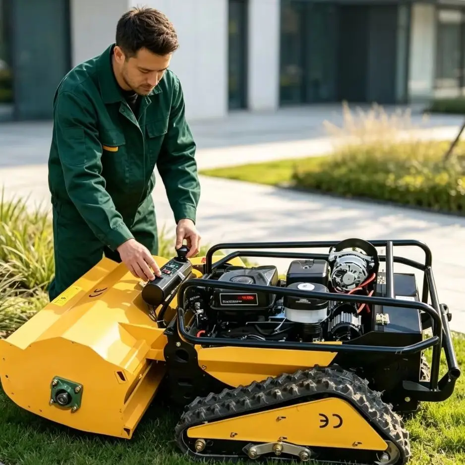 Customized 800SPro Remote Crawler Lawn Mower Strong Power For Mountain Slope And Bush Grass Cutting Work