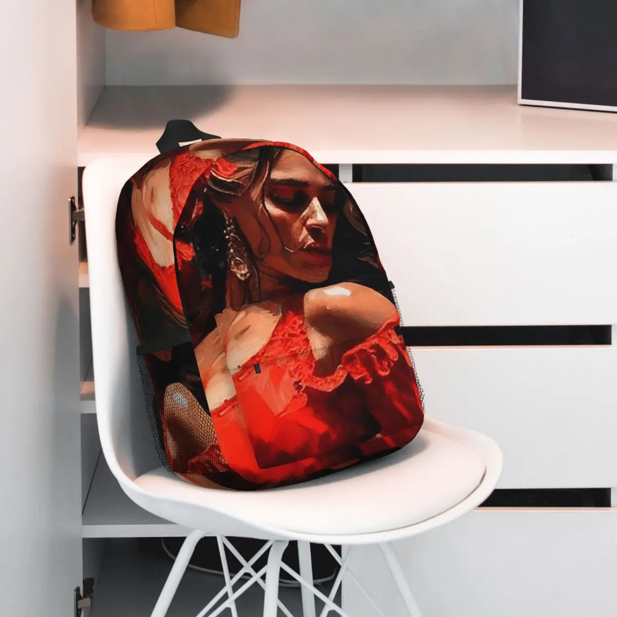 A Woman With Flamenco Touch Dance Backpack Student BookBag Kids School Bag Laptop Shoulder Bags for Men Women