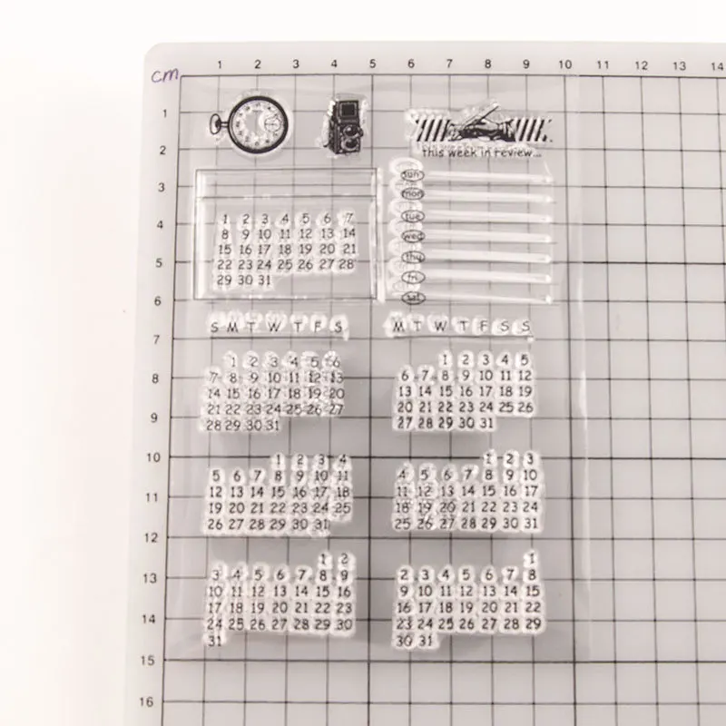 Perpetual Calendar Transparent Clear Silicone Stamp Seal for DIY Scrapbooking Photo Album Decorative Clear Stamps