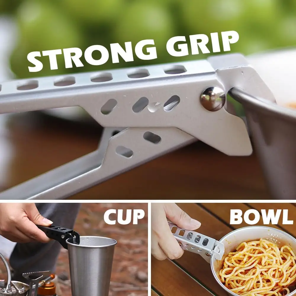 في الهواء الطلق مقاومة للحرارة وعاء القابض التخييم تجهيزات المطابخ اكسسوارات شواء ملقط كعكة ملقط الميكروويف الغذاء القابض ملقط طعام