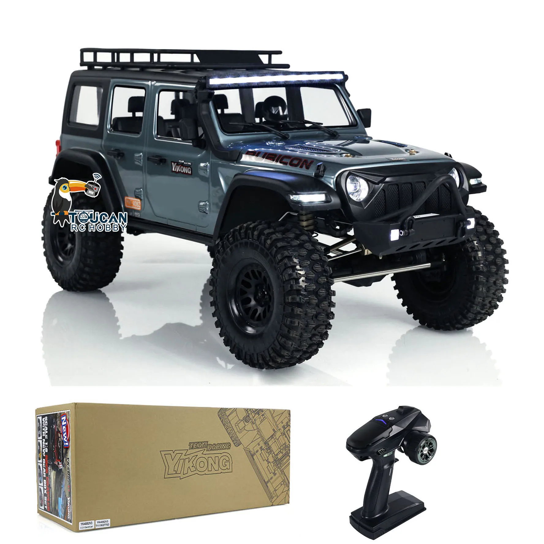 1/8 RC Crawler Car 4WD YIKONG YK4082 V3 Remote Control Climbing Vehicles Model RTR with Light System Painted Toy Gift TH23225