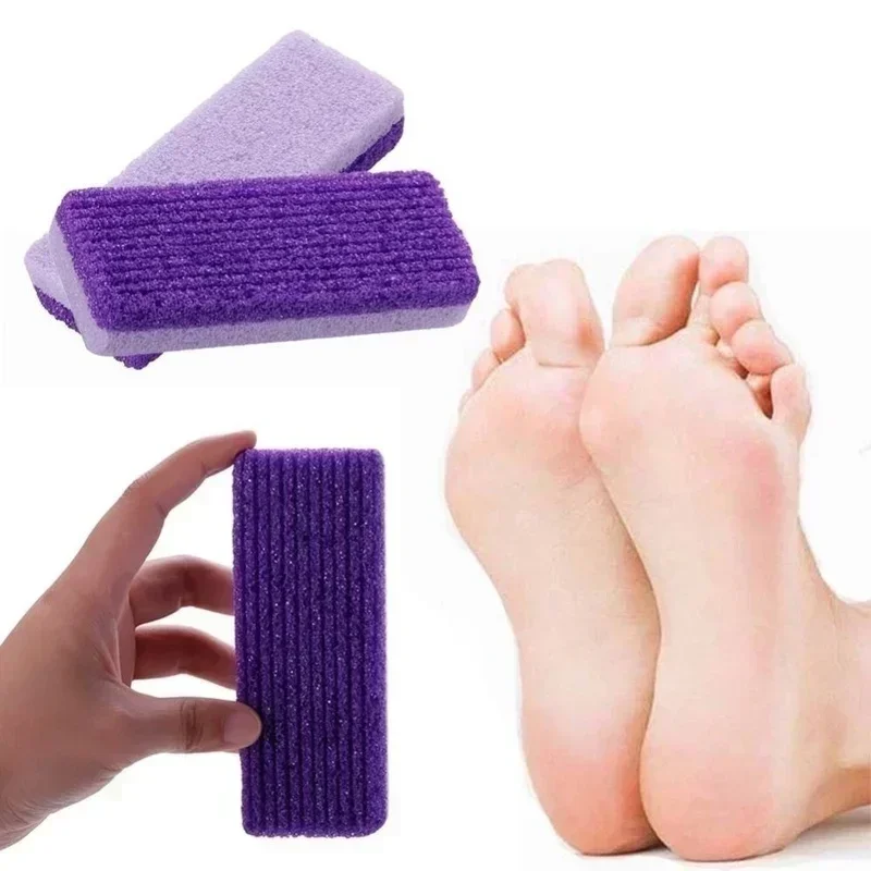 Piedras pómez para pies, limas para pies, eliminador de callos y piel muerta, depurador de talón, pies suaves en segundos, herramienta exfoliante de pedicura, color morado