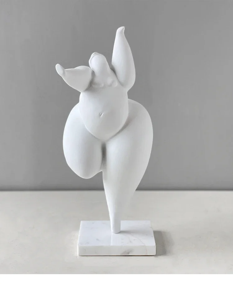 

Room Aesthetics Decor Minimalism Fat Girl Dancer Figures Statue Crafts Desk Decoration Character Resins Sculpture Ornaments