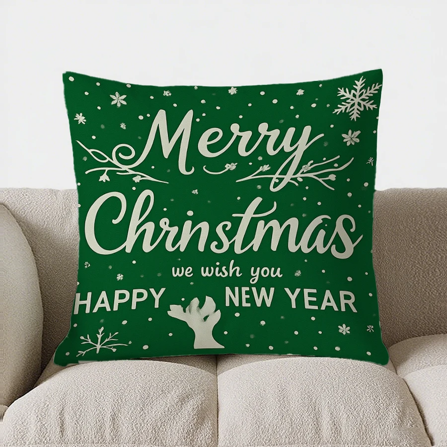 Домашний декор, Рождественская елка и снежинка, наволочка с узором, чехол для подушки, подходит для дивана, спальни, автомобиля, наволочка