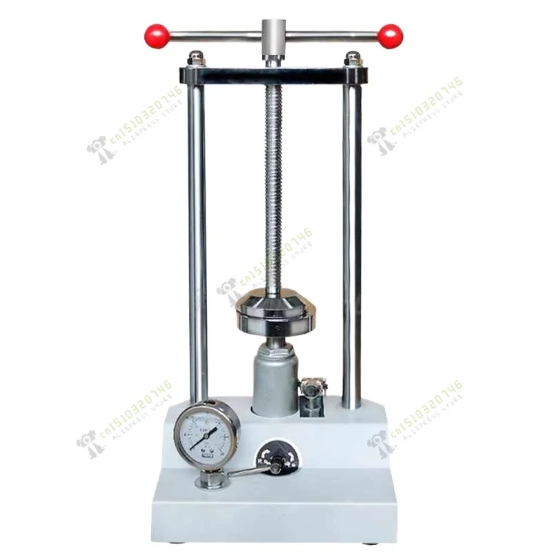 Dental Lab Equipment Flask Compress Pressure Gauge Indication Hydraulic Bench Press Machine with Reline Jig