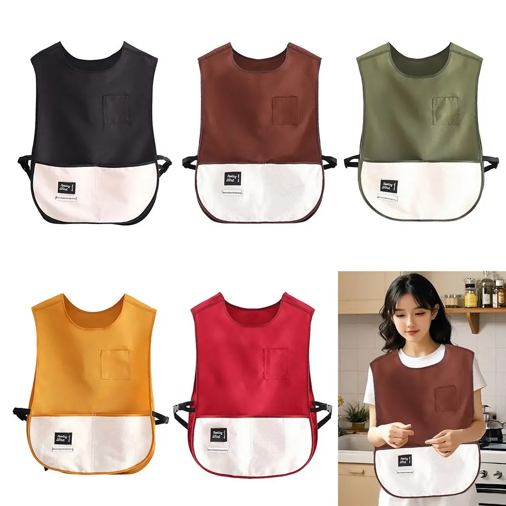 

Waterproof Kitchen Vest Apron Oil-proof Sleeveless Chef Apron Anti-fouling Breathable Catering Work Clothes for Home Kitchen