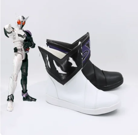 W fang joker Cosplay Boots Kamen Rider Black and White Shoes Halloween Cosplay Kamen Rider Prop Boots
