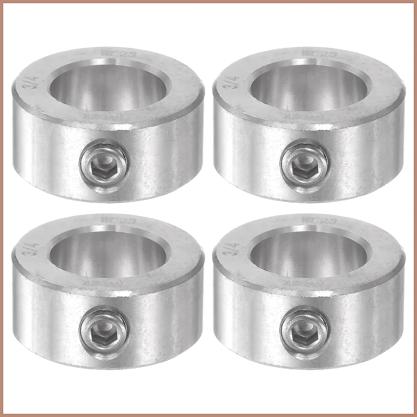 1/2/4Pcs 304 Stainless Steel Shaft Collar Set Screw Locking Collars for Wheelbarrow Axle Gearbox Machine Tool Industrial Asse