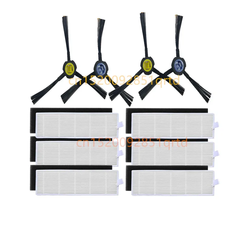ILIFE A10s X900 로봇 진공 청소기 부품, 필터 및 사이드 브러쉬 용 Hepa 필터 브러시 교체 키트