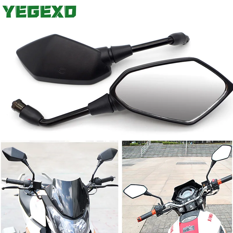 Black Motorcycle Mirror Side Mirrors Accessories For YAMAHA X MAX FAZER 600 R6 2017 VIRAGO 250 R6 2018 FAZER 1000 VSTAR DT 125