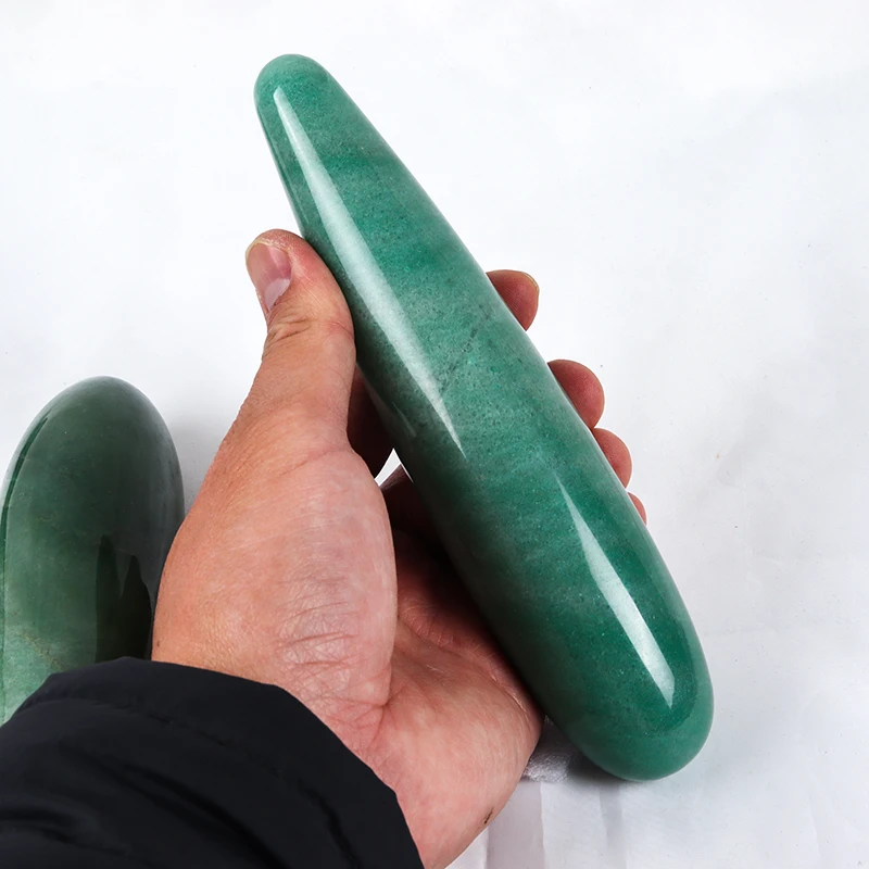 18cm Natural Aventurine Massage Wand Large Healing Jade Crystal Stone Yoni Massage Stick As Women Or Man Gift Body Relax