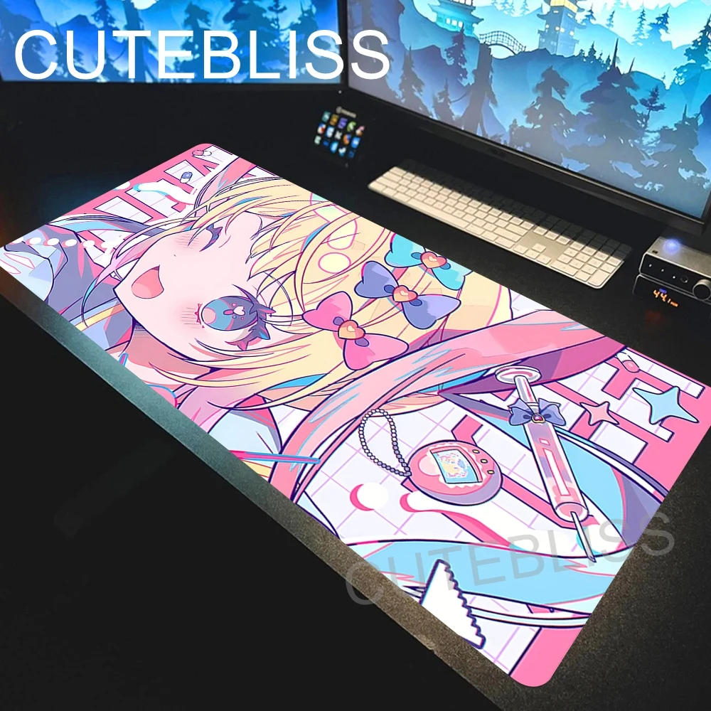Anime Needy Girl Overdose Gaming Mouse Pad XXL Extended Desk Mat Waterproof Cloth Game Mousepad Kawaii Girl Computer Desk Mats
