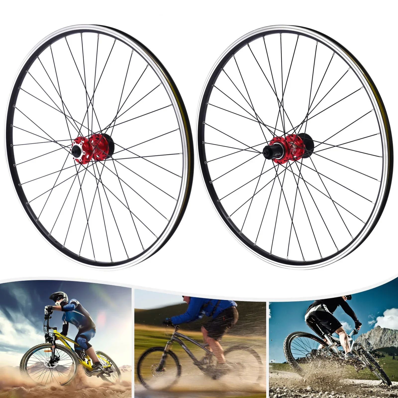 Mountain Bike Wheelset 29 Inch, Aluminum Alloy Rim Disc Brake MTB Wheelset 29in Mountain Bike Wheel Set Front & Rear Rim Disc