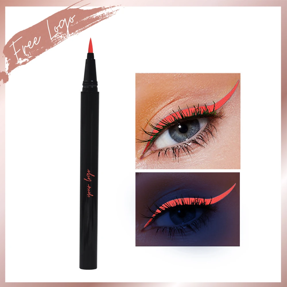 

Private Label Liquid Eyeliner Colorful Fluorescent Eyeliners Waterproof Eyeliner Light Neon Makeup Cosmetic Pen for Women