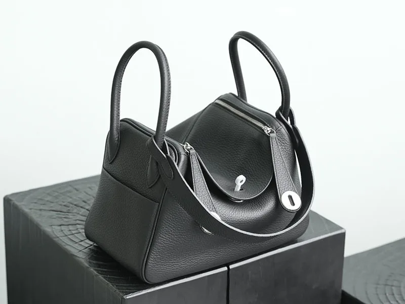 Women's Handbag 2026 New Style Top Layer Cowhide Leather Lundy Mini Doctor Bag Genuine Leather Handbag Single Shoulder Crossb