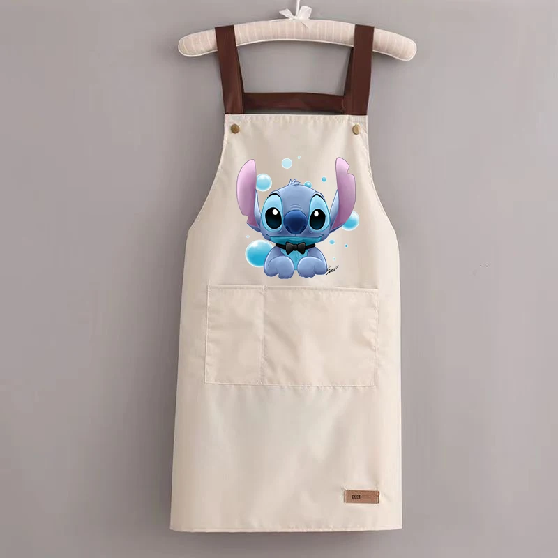 Stitch Disney grembiule per adulti carino casa cucina forniture scamiciato Anti-fouling a tenuta stagna resistente all\'olio cartone animato Anime