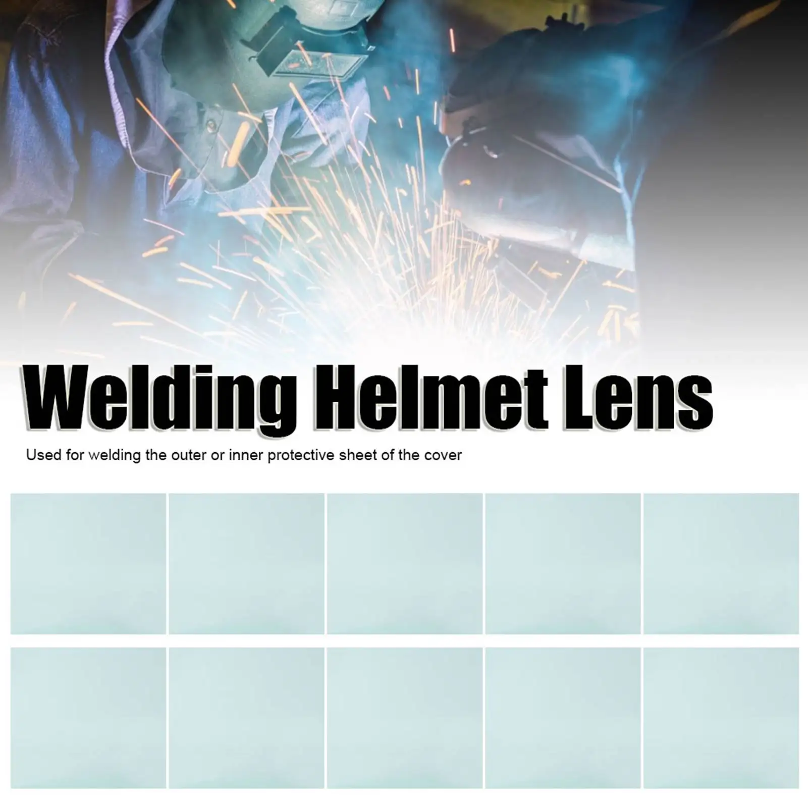 

ZK30 10Pcs 138x122mm Welding Helmet Transparent Protective Plate Spare Lens Industrial Supplies