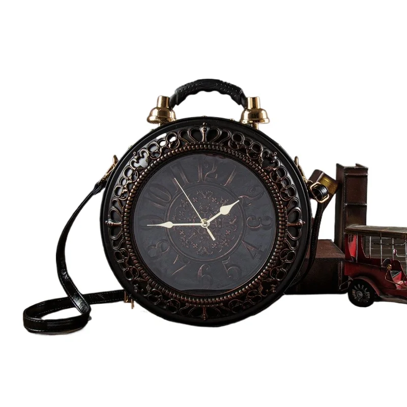 2026 New Retro Foreign Style Creative Personalized Watch Bag Funny Women's Hand Shoulder Oblique Span Bag Can Hold Batteries