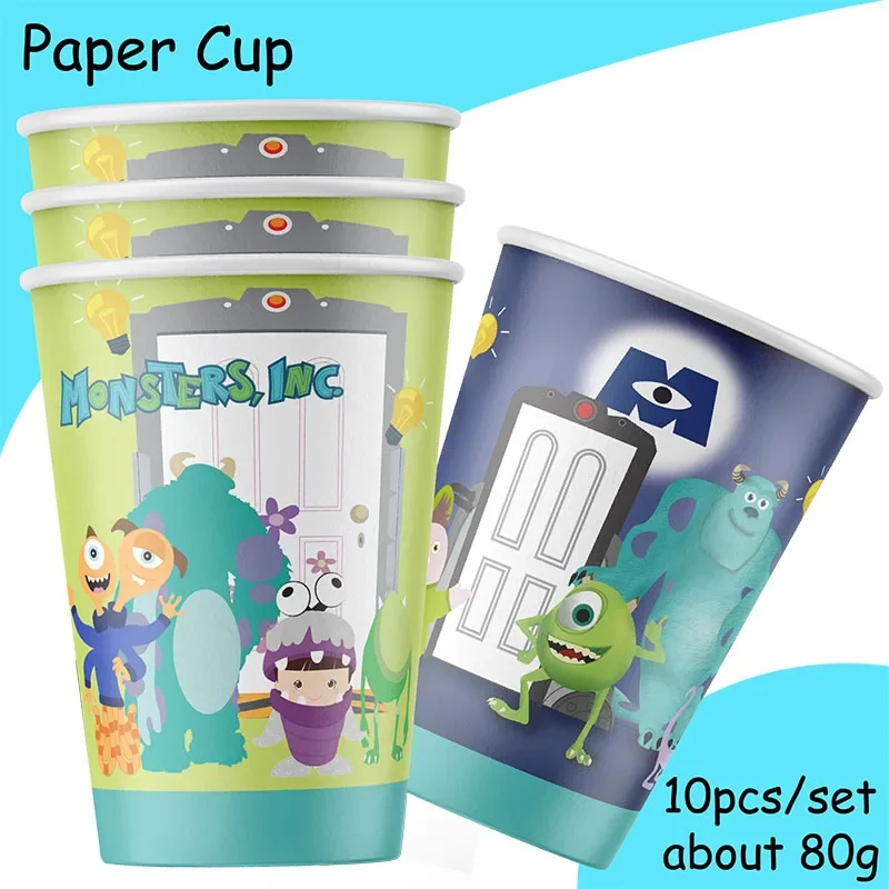 disney monsters university theme party supplies tableware cup plate topper kid baby girls birthday party decoration baby shower