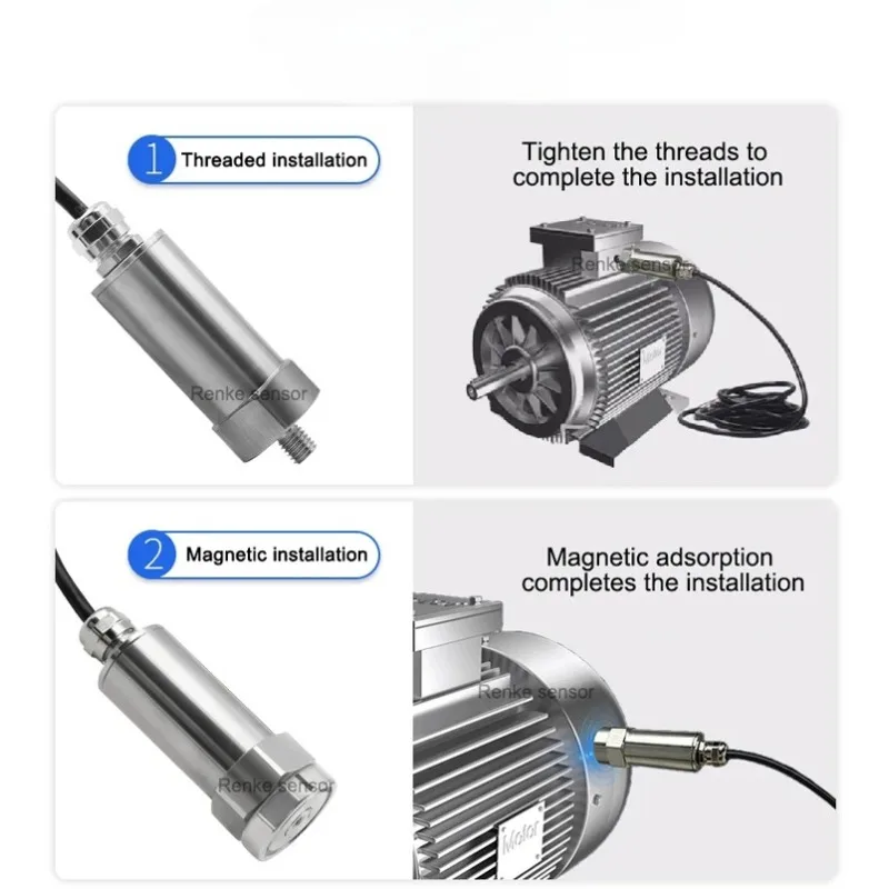IP67 Magnetic Base Predictive Maintenance Software Platform Temperature Sensor Wireless Vibration Sensor
