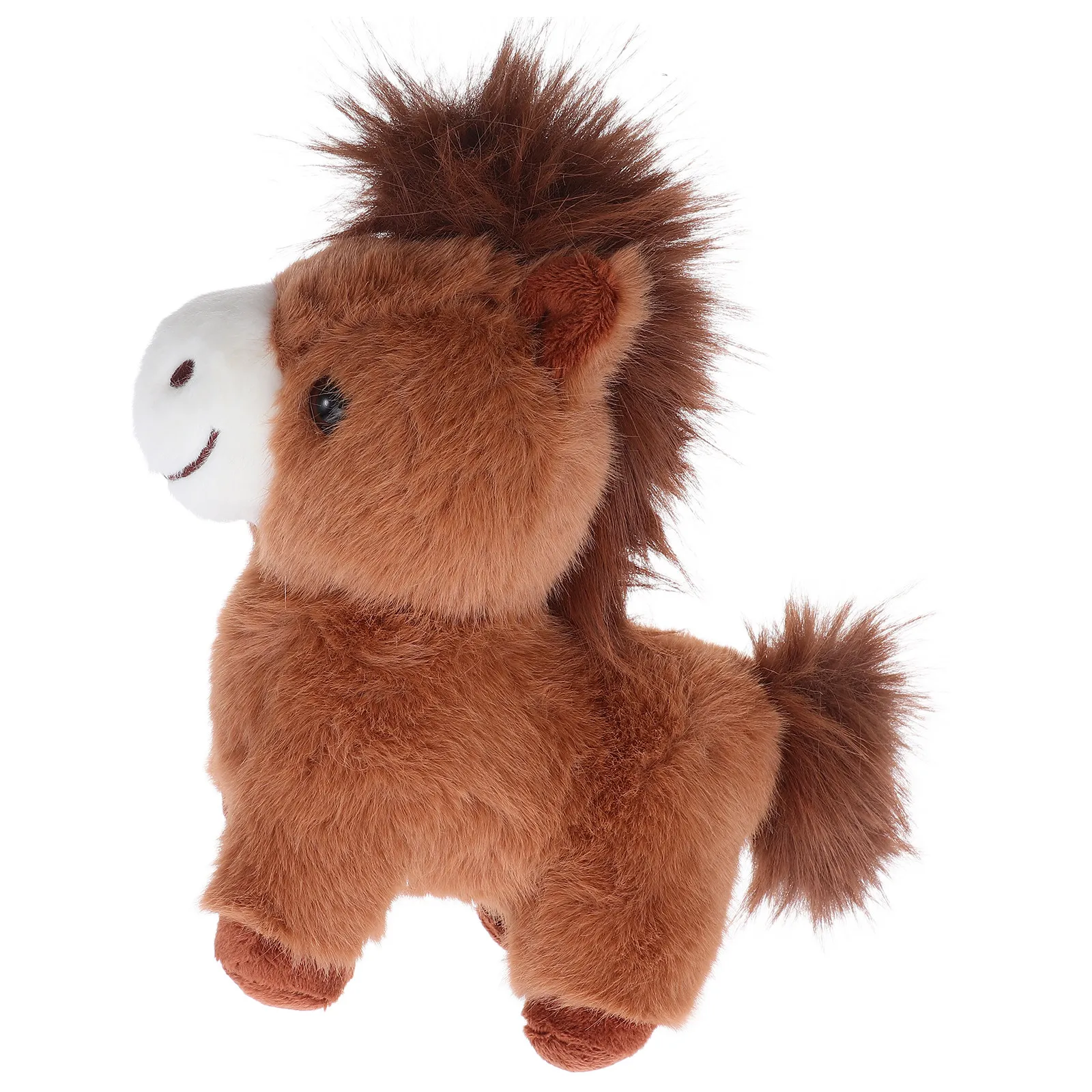 

Mini Horse Stuffed Animal Soft Standing Animal Theme Party Prop Spring Festival Decoration 2026 Chinese Zodiac Horse for Kids