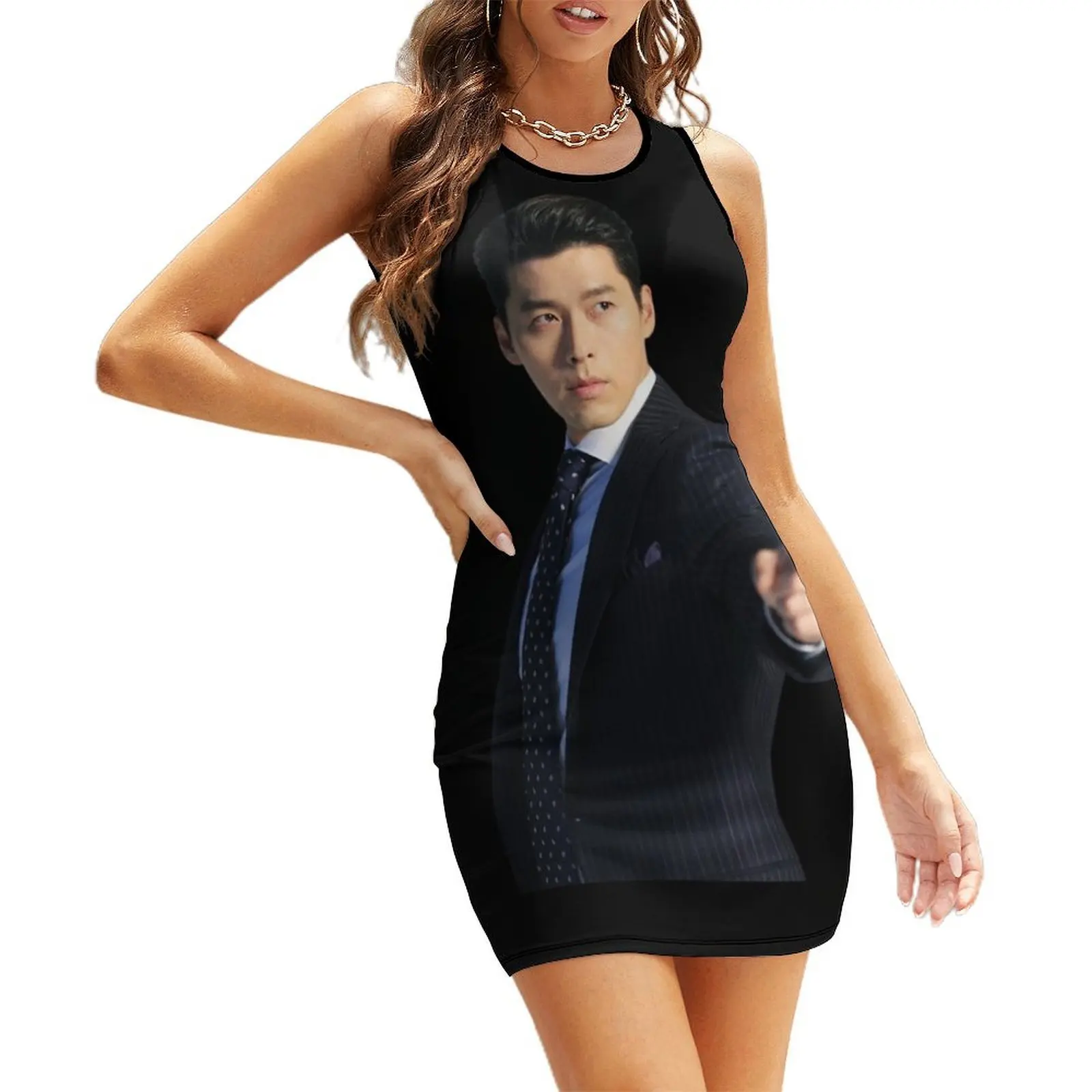 

Hyun Bin Sleeveless Sundress luxury women's party dress evening prom Beachwear chic and elegant evening dress womans clothing