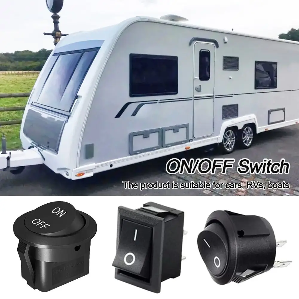 NEW 12V 24V Circular Switch Mini Toggle Switch ON/OFF Switch Push Button Switch 2 Pin Round Rocker Switch Auto Car