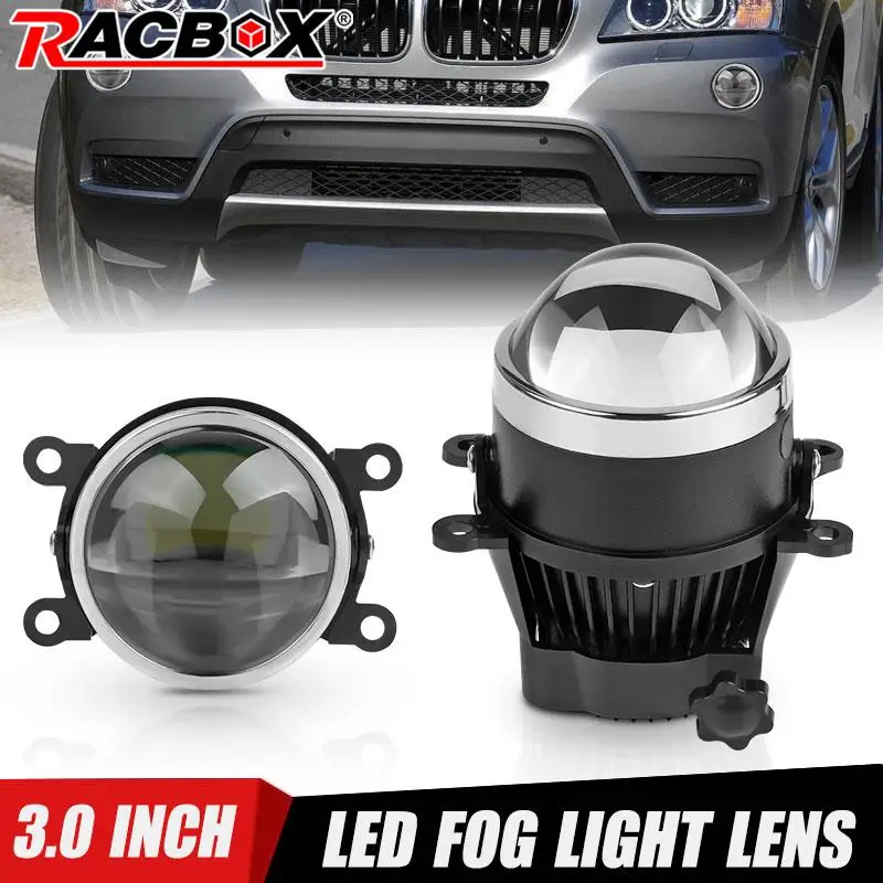 

3.0 inch Bi-led Fog Lights For Ford Focus MK2 Fiesta MK3 Ranger LED Projector PTF Lenses Driving Light Car Fog Lamp White 6000K