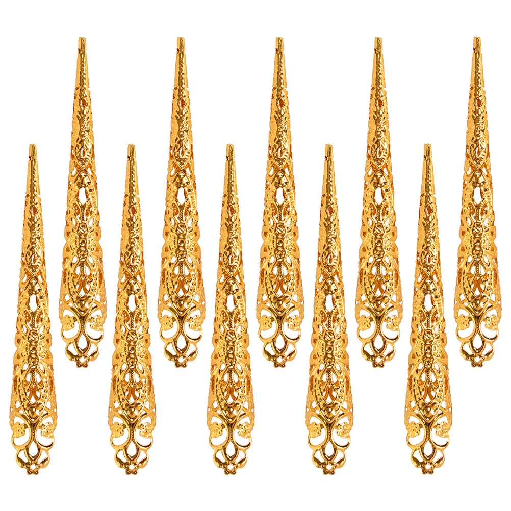 

10 Pcs Fingernail Set False Nails Cover Decors Halloween Props Clothing Covers Iron for Fake Man