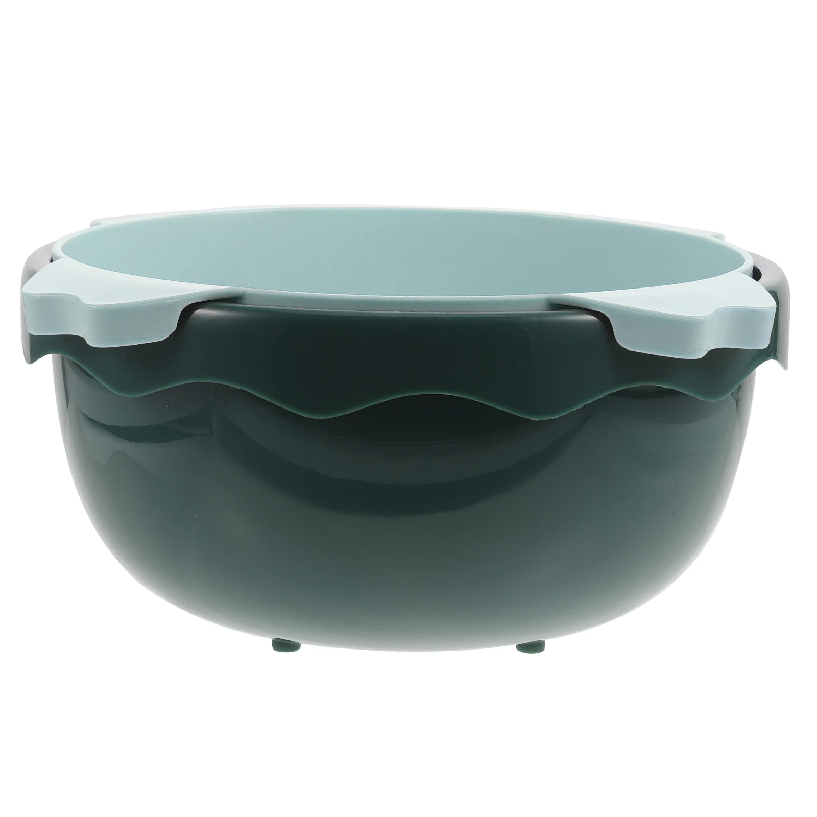 Cesta de drenaje de doble capa para cocina, almacenamiento de lavado de frutas y verduras, cesta de secado segura y duradera, drenaje de regalos para el hogar, 1 ud.