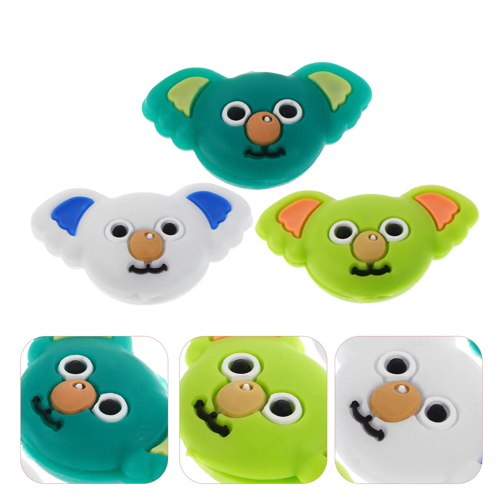 

Набор из 3 силиконовых виброгасителей для теннисных ракеток в форме коалы: милые, легкие, для замены виброгасителей на струнах ракеток