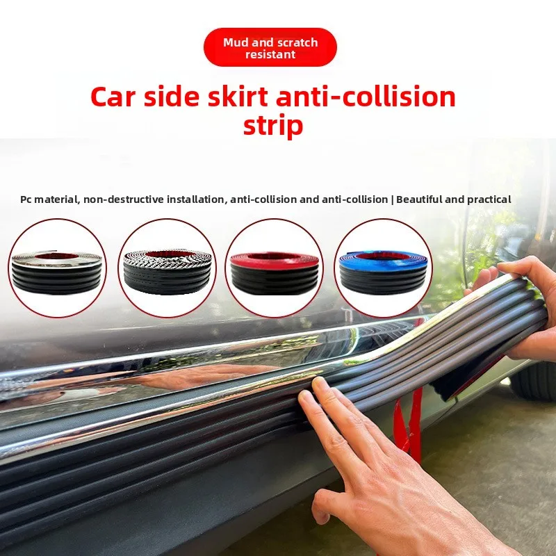 Universelle Auto-Türseitenschweller Dekorative Streifen LINKS/RECHTS Karosserie-Aufkleber Vordere Hintere Stoßstange Modifikation Kratzfeste Dekorstreifen