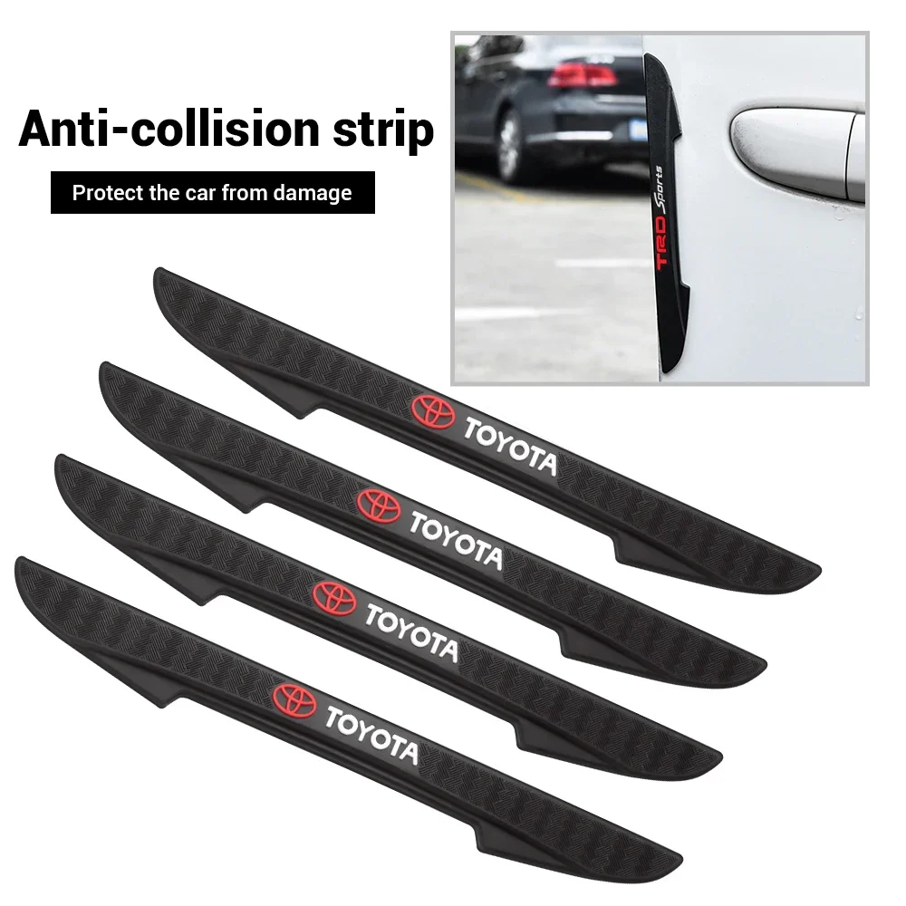 4Pcs Car Door Anti-collision Strip Bumper Protective Stickers For Toyota Chr Rav4 Yaris Prius Avensis Corolla sedan Camry TRD