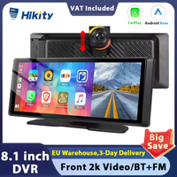 Hikity 8.1-inch CarPlay Car Video Player Supports carplay Android Auto Suppport Rear Camera Supports Rear Camera 2K DVR