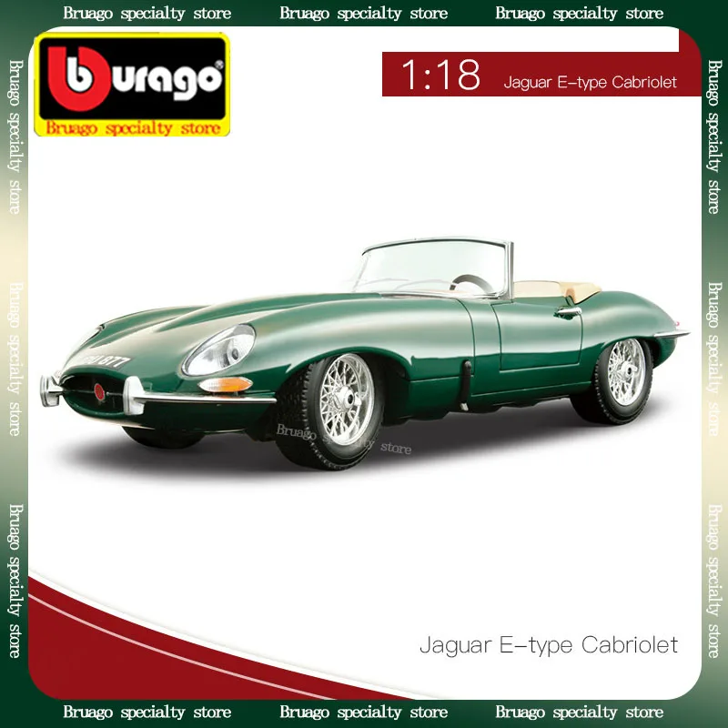 Bruago 1:18 Sports Car Vintage Car Model Die Cast Alloy Simulation Static Car Model Decoration Male Force Controlled Car Toy