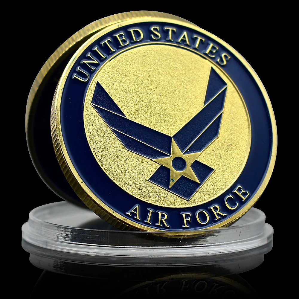 United States Air Force Challenge Coin Home of The Thunderbirds Gold Badge NELLIS AFB NV Souvenir Collectibles Home Decoration