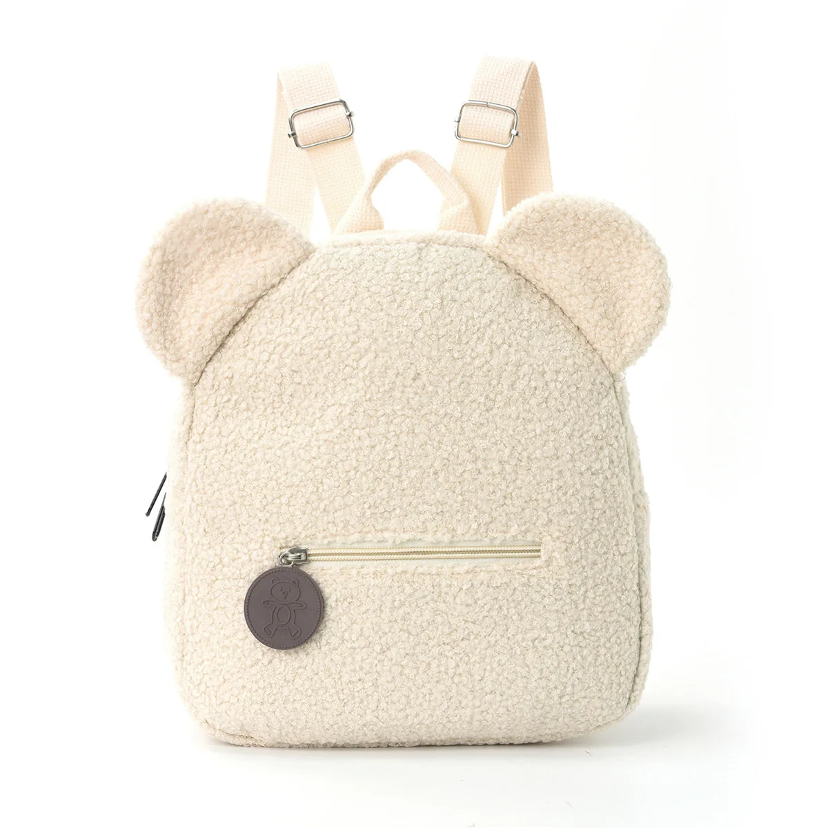 Cute Customized Embroidered Name Plush Bear Backpack Fluffy Sherpa Mini School Bag for DIY Girls Kids Children Travel Gift Bag view 6