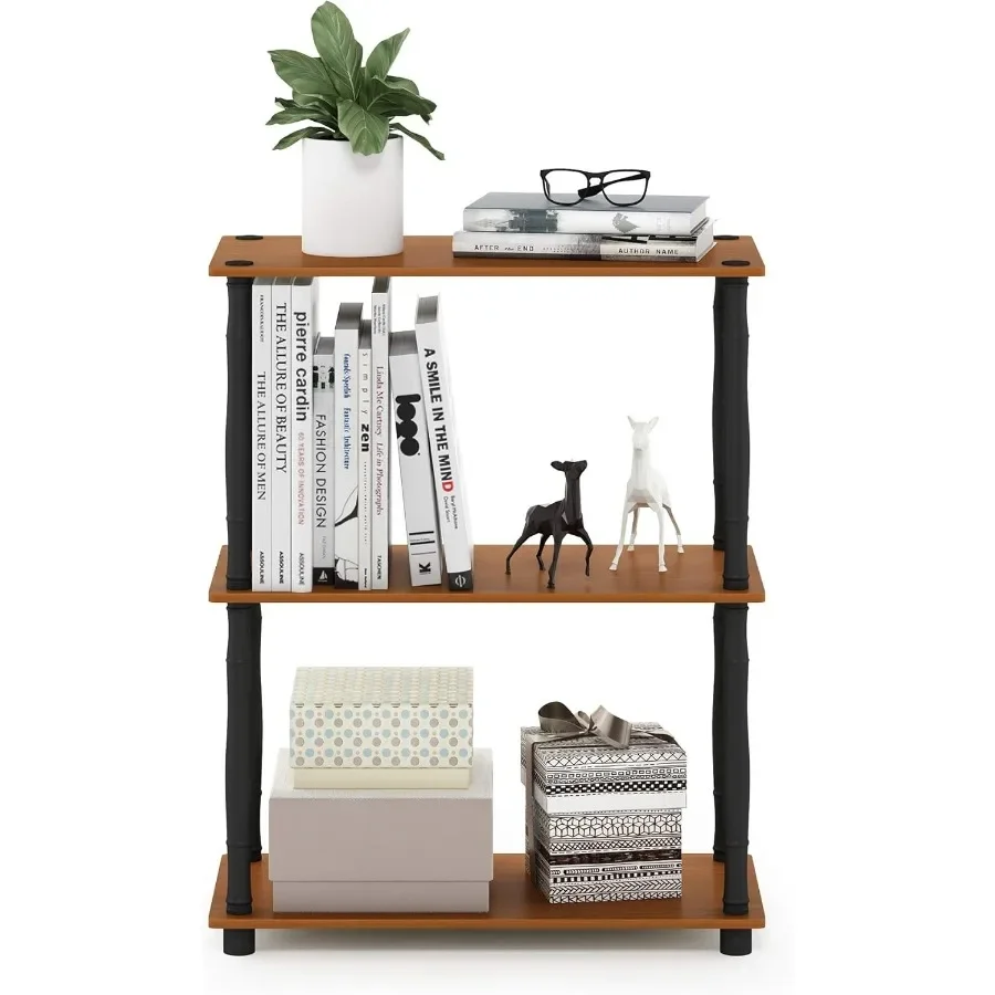 رف عرض مدمج من ثلاث طبقات مع تصميم أنبوبي كلاسيكي، رف تخزين متعدد الأغراض لتنظيم توفير المساحة #5